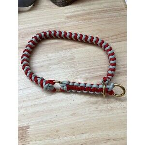 Fits 18 in. Neck Size, Thick Round Braid Martingale Slip Paracord Dog Collar